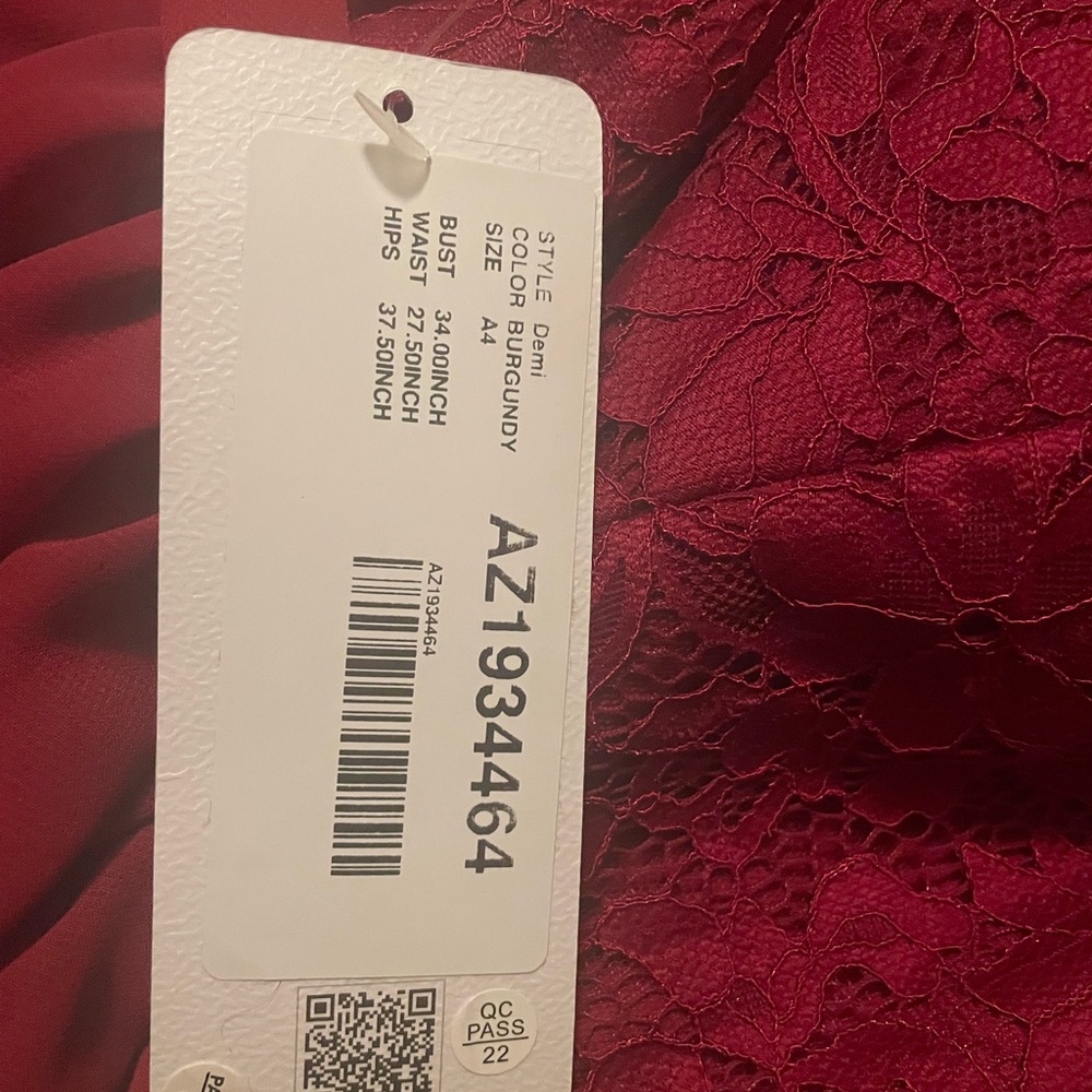 NWT AZAZIE BURGUNDY FORMAL DRESS - Picture 3 of 12